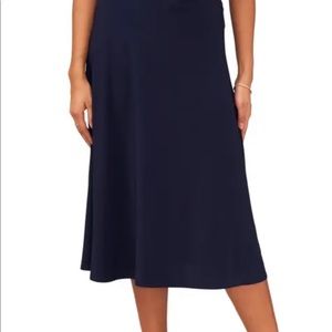 CHARTER CLUB Petite, A-Line, Navy, Long Skirt, Size 14P